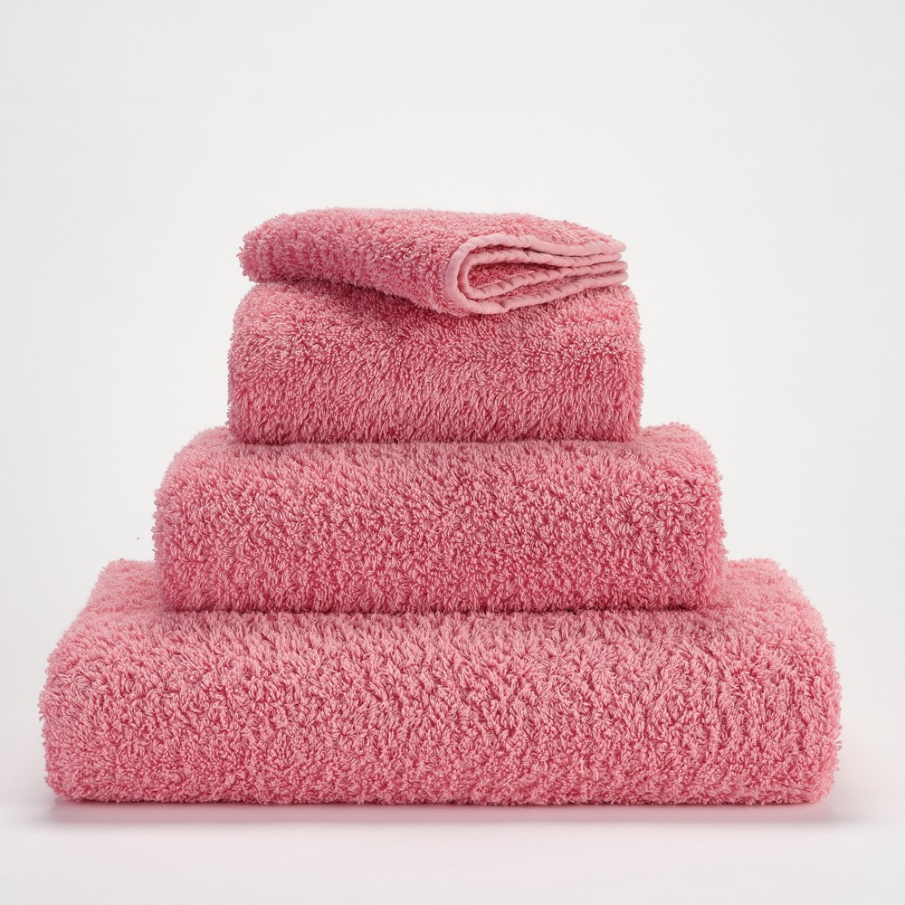 Super Pile Plain Bathroom Towels by Designer Abyss & Habidecor 573 in Flamingo Pink